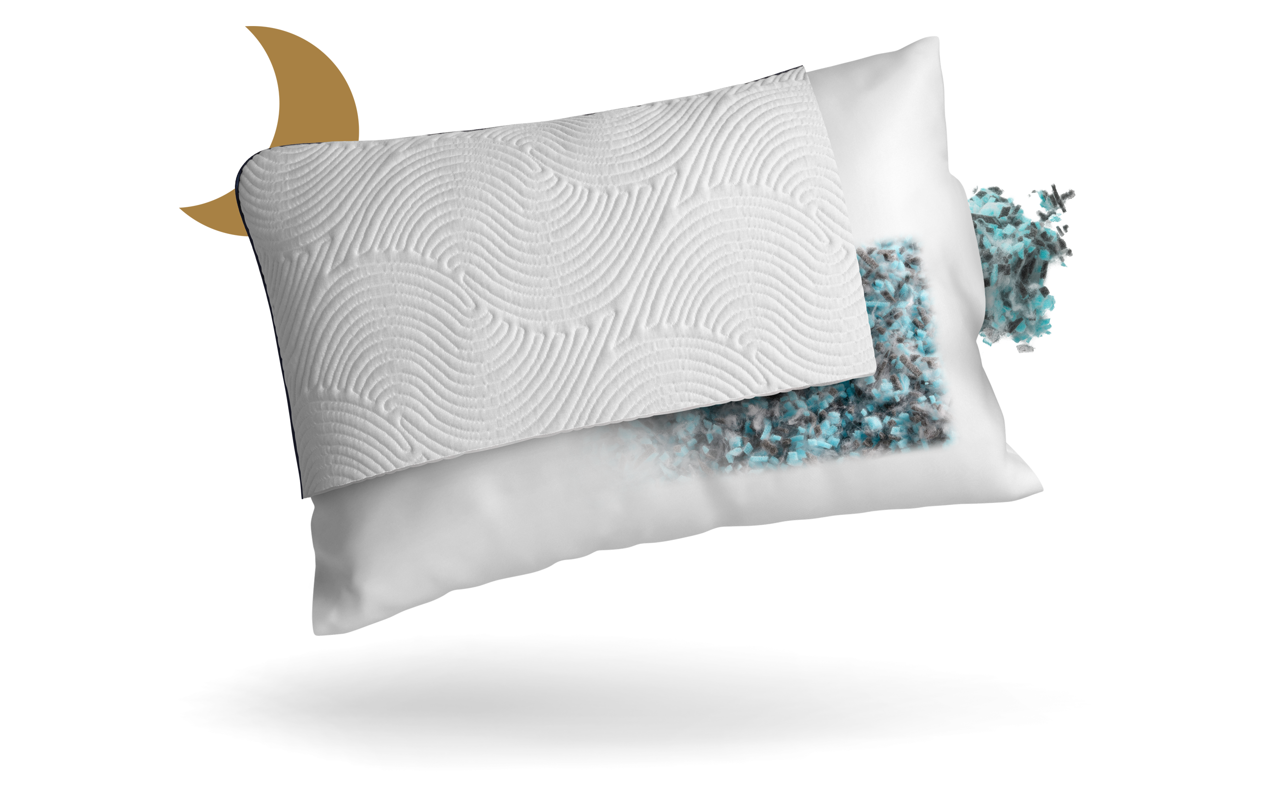 Layers of material and ultra-soft fill of amazing Parallel Pillow