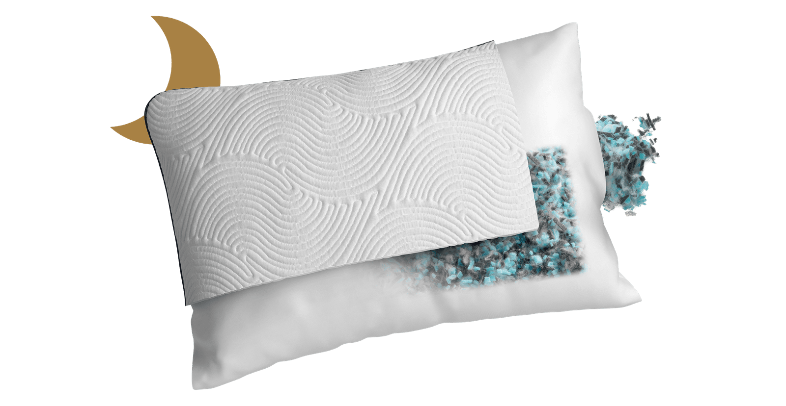 Layers of material and ultra-soft fill of amazing Parallel Pillow