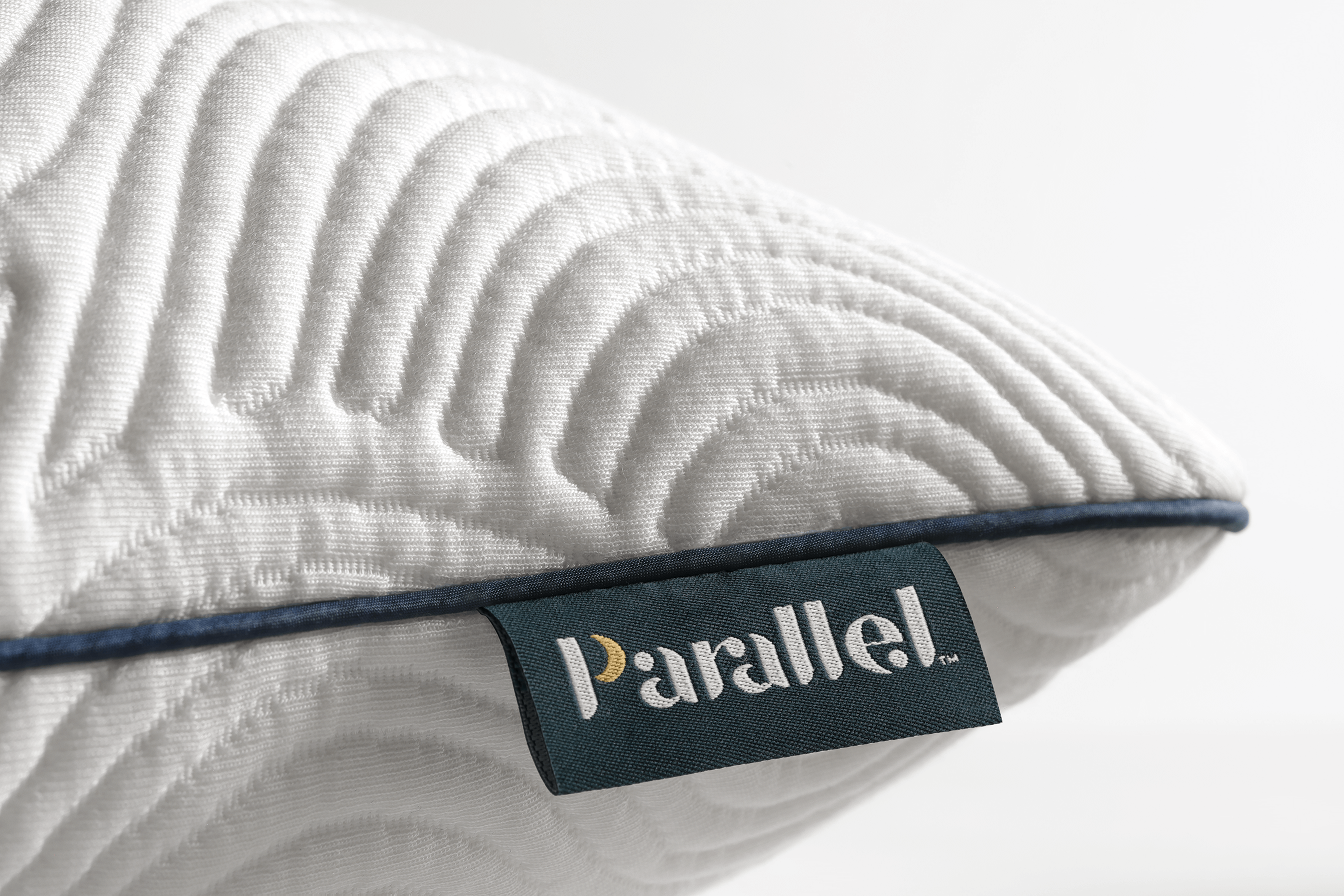 Close up of Parallel Pillow tag