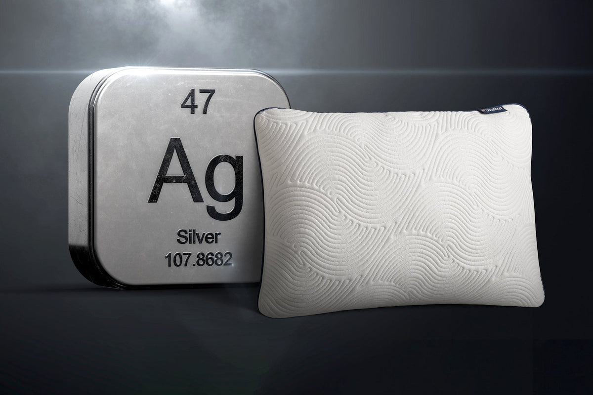 Image showing Parallel Pillow beside AG graphic depicting the element Silver.